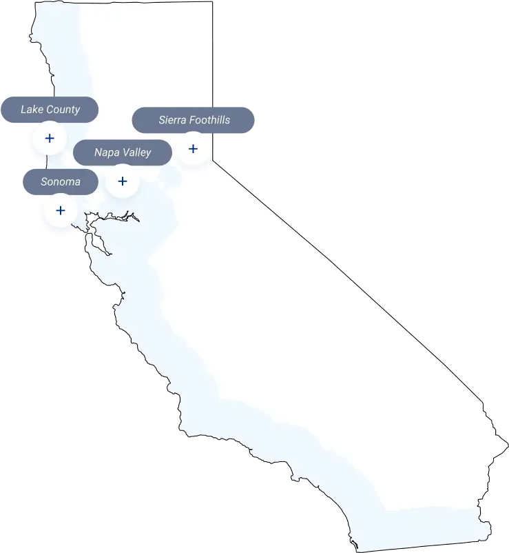 Mobile map image of California
