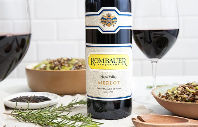 Rombauer Merlot with Wild Rice Salad